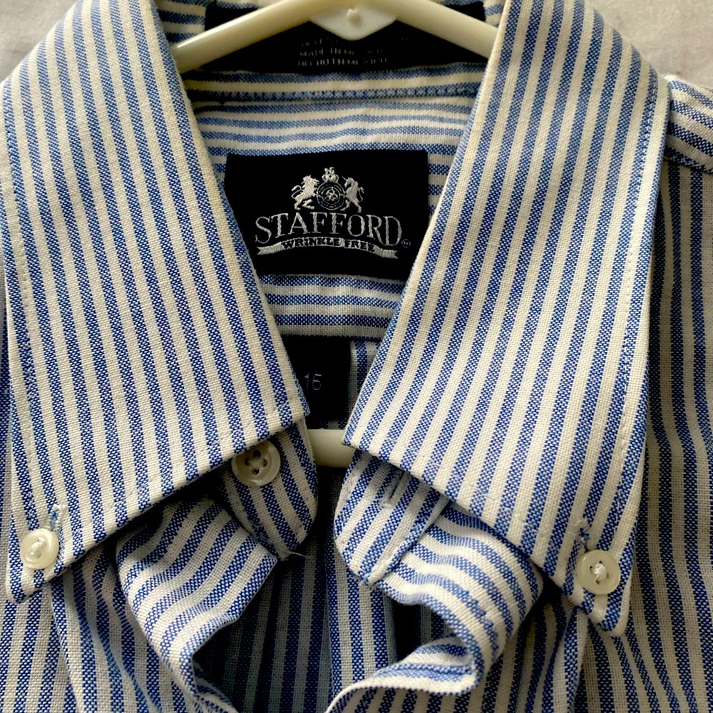 Oxford Cotton Men’s Striped Button Down Shirt